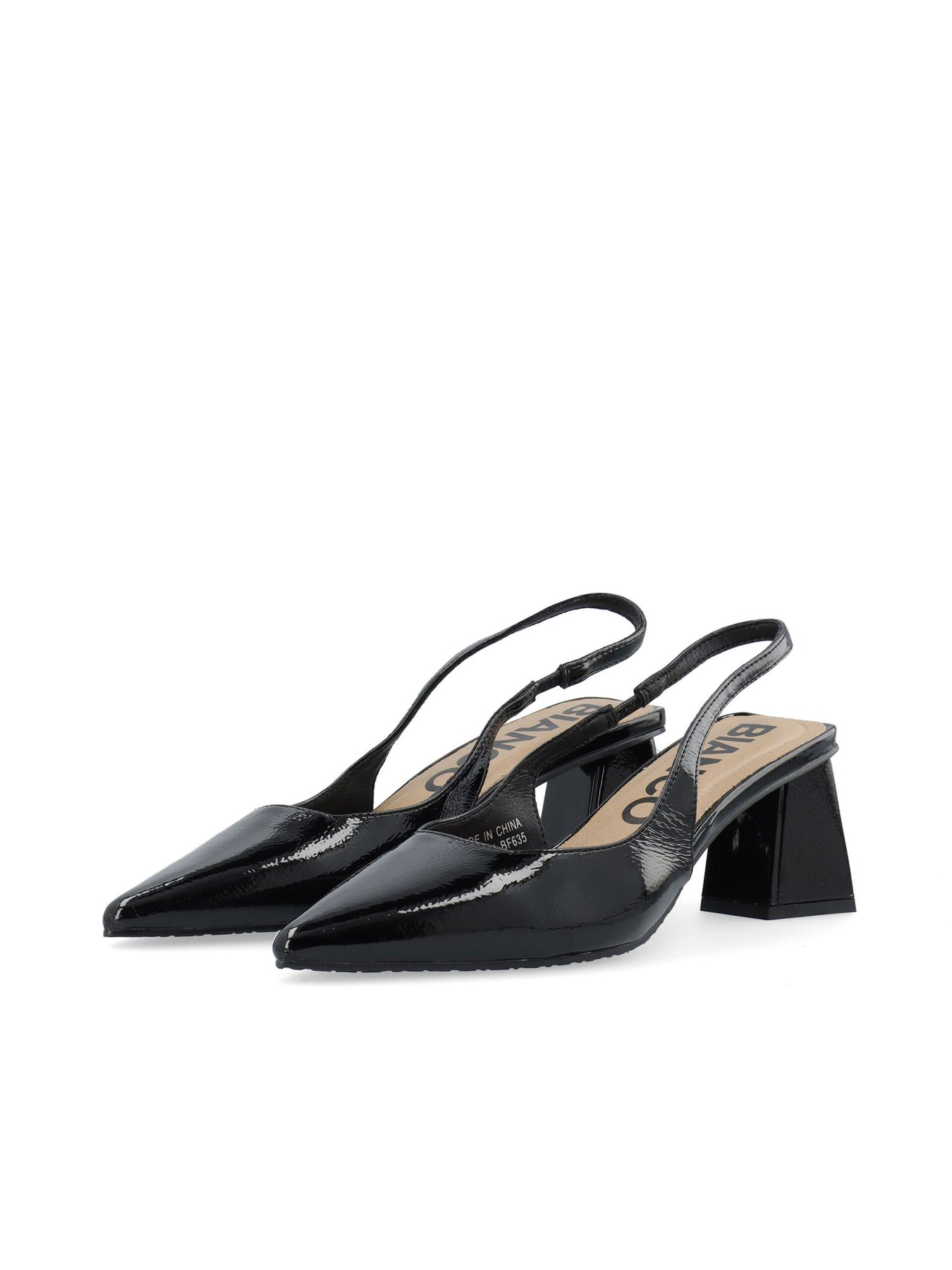 Biamaralyn Slingback Patent - Svart