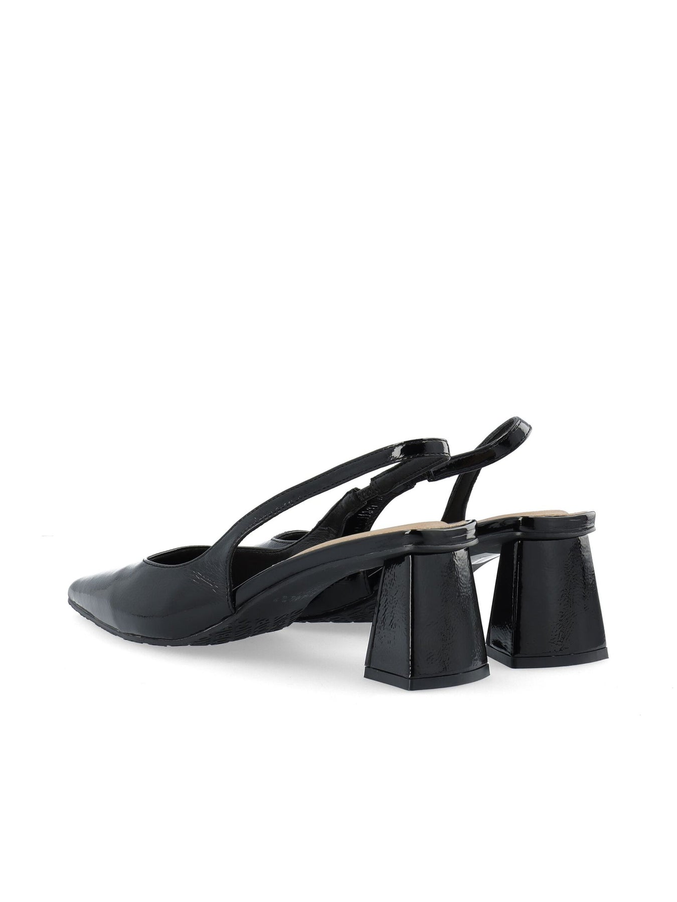 Biamaralyn Slingback Patent - Svart
