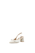 Biamaralyn Bow Slingback Satin - Off White
