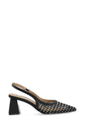 Biamaralyn Slingback Rhinestone Mesh - Svart