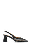 Biamaralyn Slingback Rhinestone Mesh - Svart
