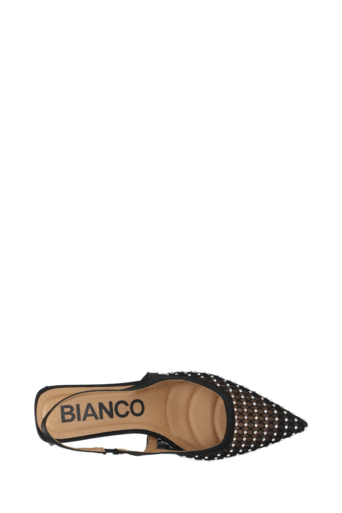 Biamaralyn Slingback Rhinestone Mesh - Svart