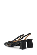 Biamaralyn Slingback Rhinestone Mesh - Svart