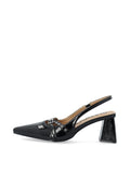 Biamaralyn Buckle Slingback Faux Leather - Svart Lack