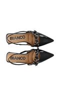 Biamaralyn Buckle Slingback Faux Leather - Svart Lack