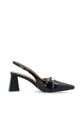 Biamaralyn Buckle Slingback Faux Leather - Svart Lack