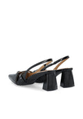 Biamaralyn Buckle Slingback Faux Leather - Svart Lack