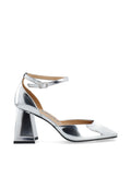 Biajoyce D'Orsay Pumps Faux Leather - Silver Mirror