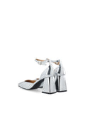 Biajoyce D'Orsay Pumps Faux Leather - Silver Mirror