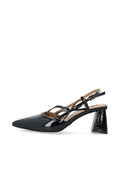 Biamaralyn Strappy Bow Slingback Faux Leather - Black