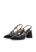 Biamaralyn Strappy Bow Slingback Faux Leather - Black
