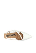 Biamaralyn Strappy Bow Slingback Faux Leather - Off White Patent