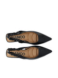 Biamonroe Scrunchie Slingback Faux Leather - Shiny Black