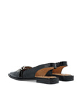 Biavictoria Single Buckle Slingback Leather - Black Nappalak