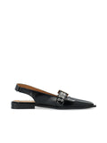 Biavictoria Single Buckle Slingback Leather - Black Nappalak