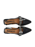 Biavictoria Single Buckle Slingback Leather - Black Nappalak