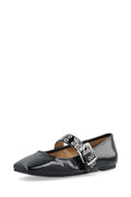 Biarose Karré Mary Jane Flat Faux Leather - Black Patent
