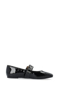Biarose Karré Mary Jane Flat Faux Leather - Black Patent