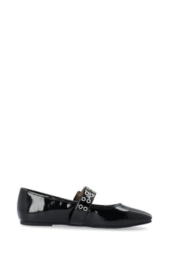 Biarose Karré Mary Jane Flat Faux Leather - Black Patent