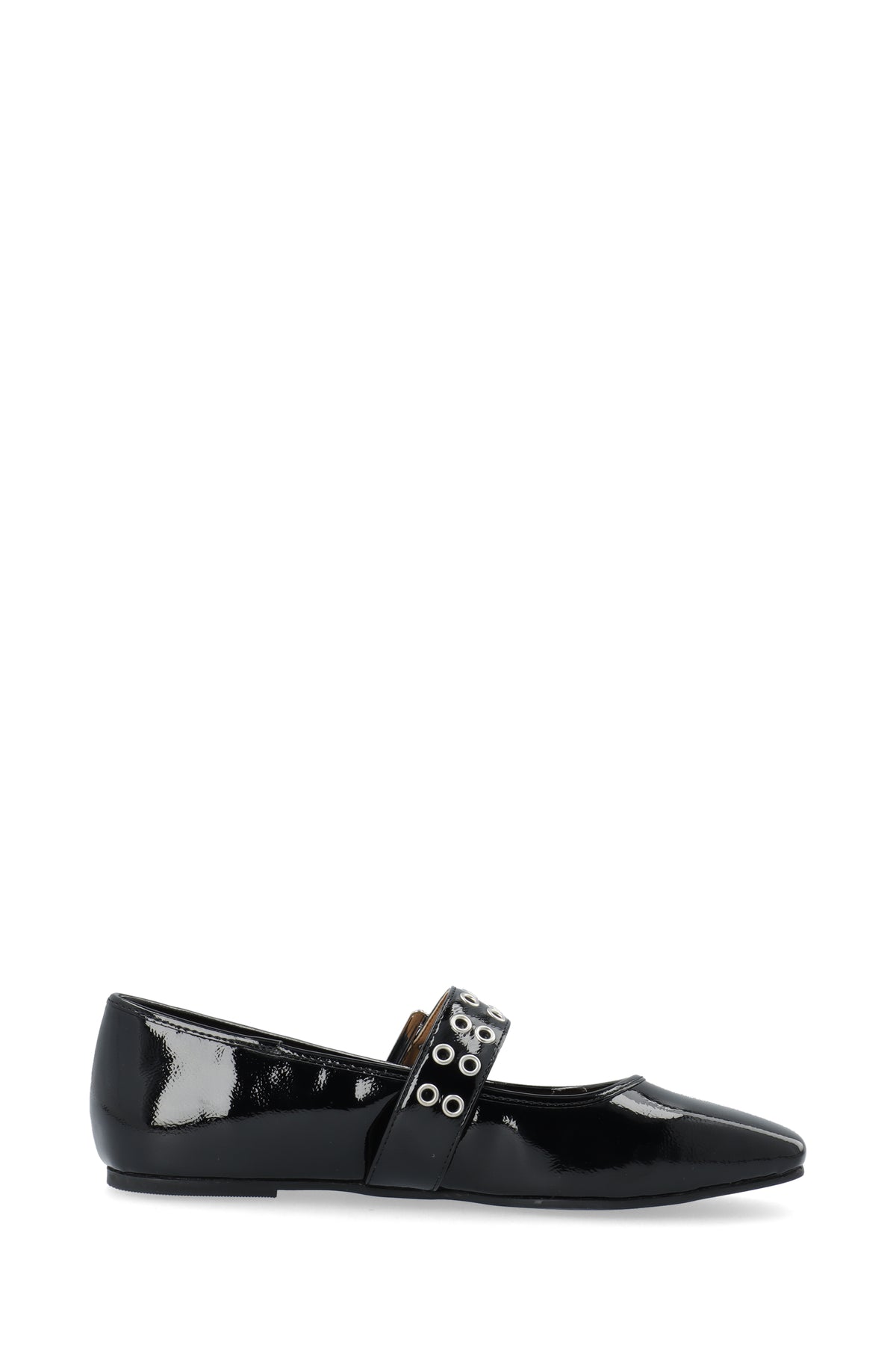 Biarose Karré Mary Jane Flat Faux Leather - Black Patent
