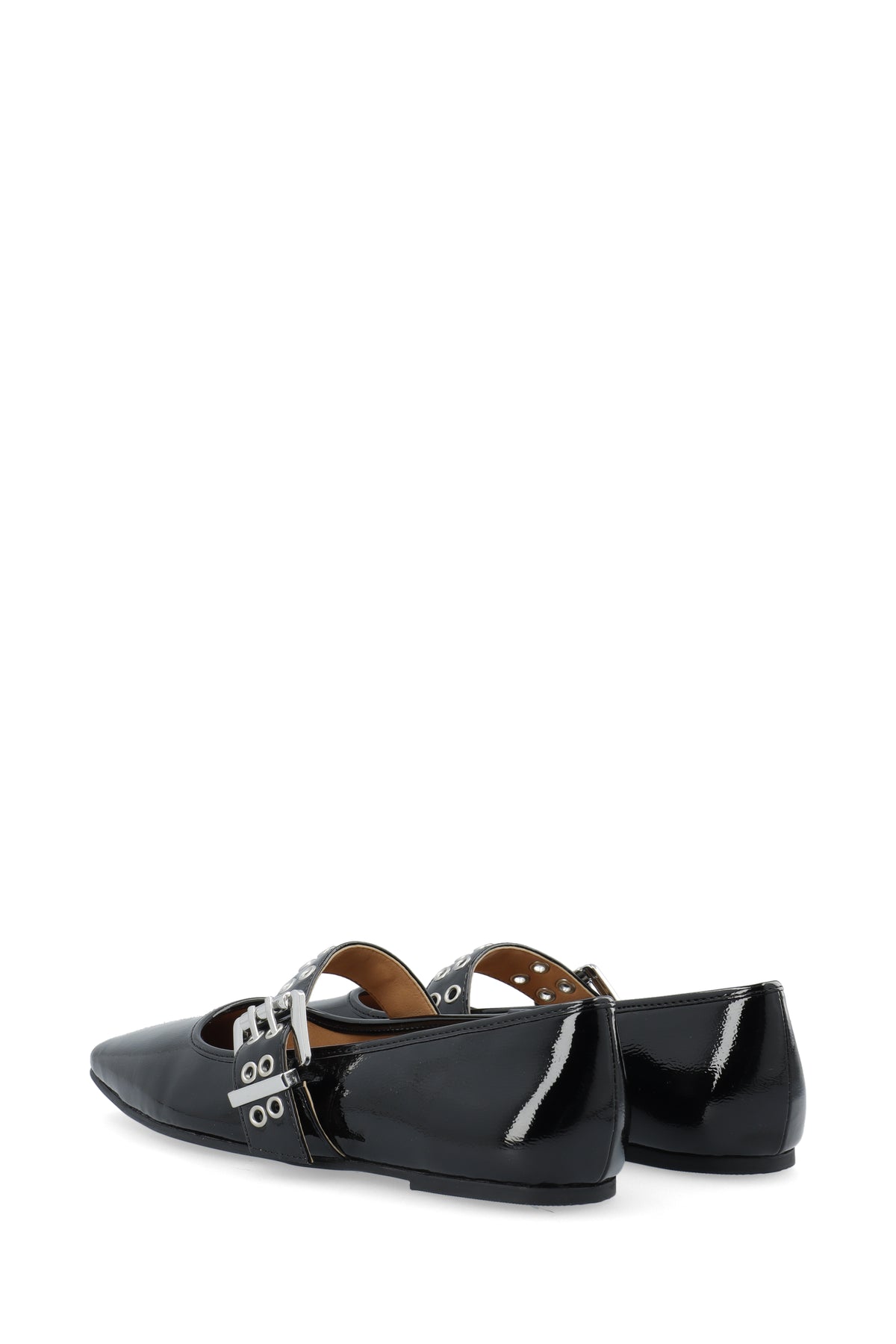 Biarose Karré Mary Jane Flat Faux Leather - Black Patent
