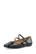 Biarose Karré Double Mary Jane Flat Faux Leather - Svart Lack