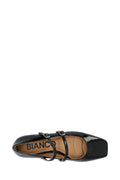 Biarose Karré Double Mary Jane Flat Faux Leather - Svart Lack