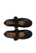 Bialuna Scrunchie Ballet Flat Faux Leather - Black