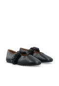 Bialuna Scrunchie Ballet Flat Faux Leather - Black