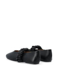 Bialuna Scrunchie Ballet Flat Faux Leather - Black