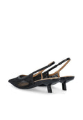 Biakristin Kitten Heel Slingback Mesh - Svart Spets