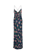 Chiffon Maxi Slip Dress - Shining Rose / Midnight Navy Comb