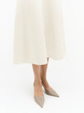 Sian Stickad Midikjol - Soft White