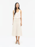 Sian Stickad Midikjol - Soft White