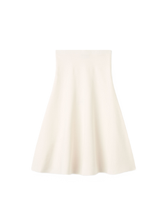 Sian Knitted Midi Skirt - Soft White