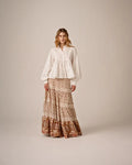 Cotton Slub Skirt - Paisley