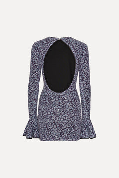 Mini Sequin Dress - Vibrant Floral Outline / Purple Pennant Comb.