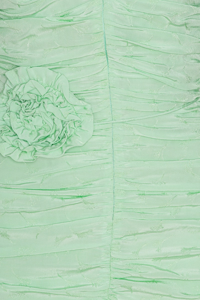 Mini Rose Belt Dress - Fennel Flower / Grayed Jade