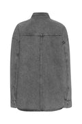 Rhinestone Denim Shirt - Grey Denim
