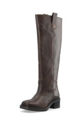Biamary Knee High Pull On Boots - Brun