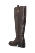 Biamary Knee High Pull On Boots - Brun