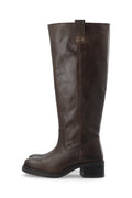 Biamary Knee High Pull On Boots - Brun
