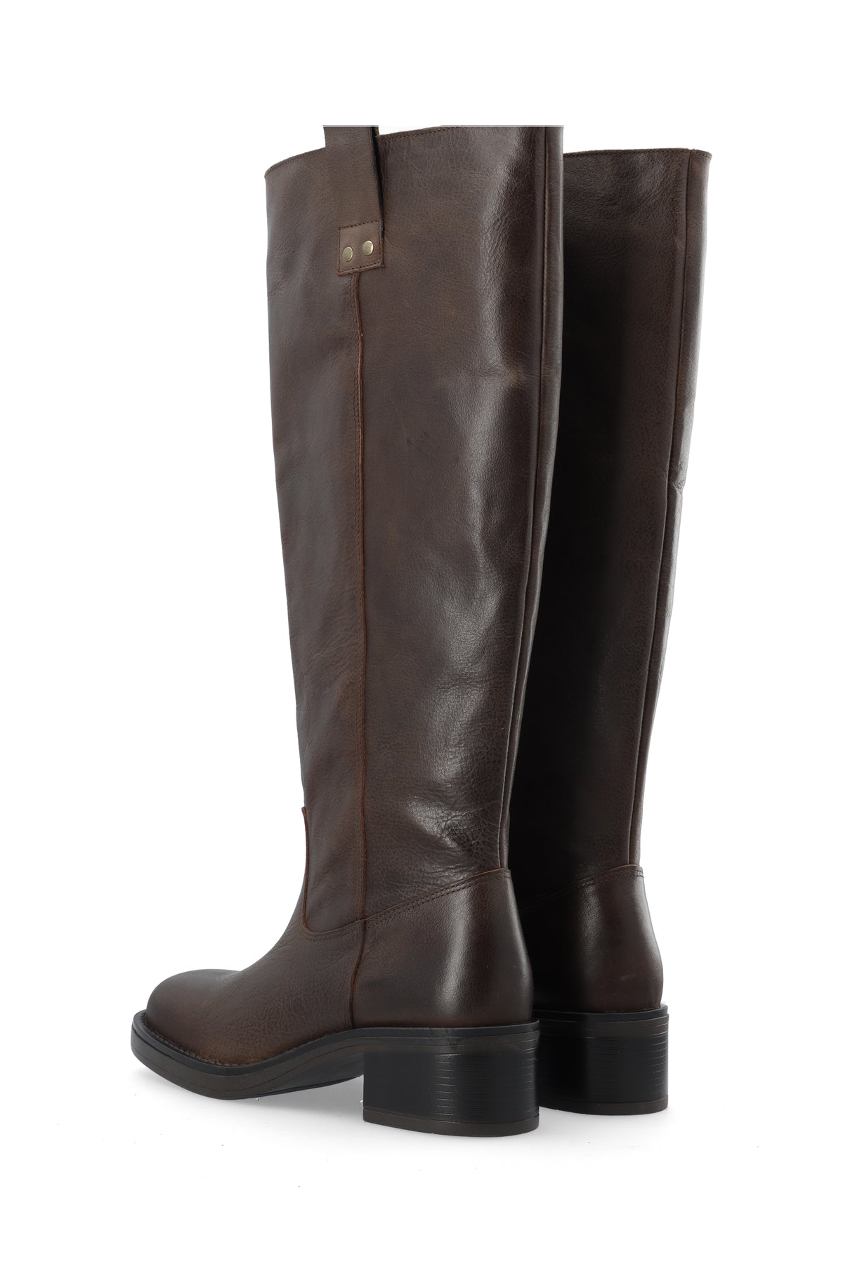 Biamary Knee High Pull On Boots - Brun