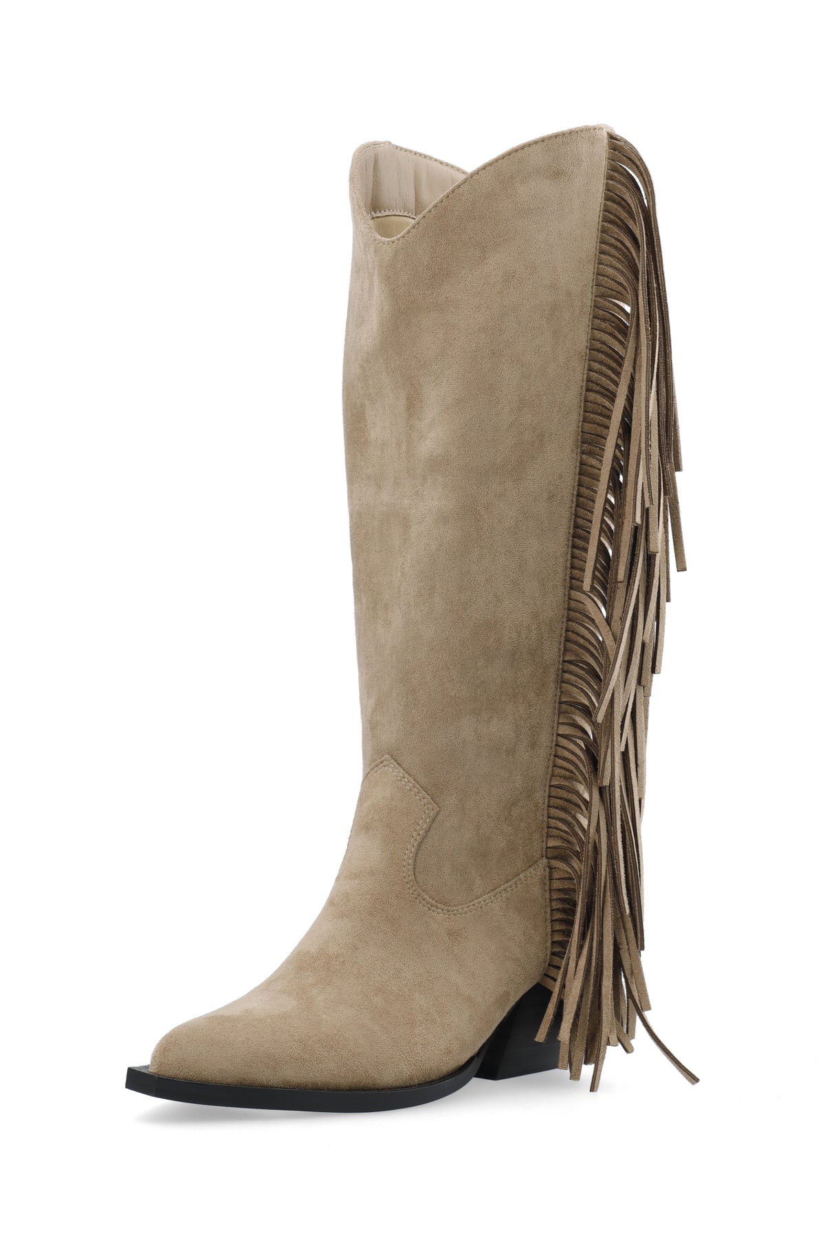 Biajody Fringe Boot Faux Suede - Sand