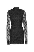 Lace Mini LS Dress - Svart