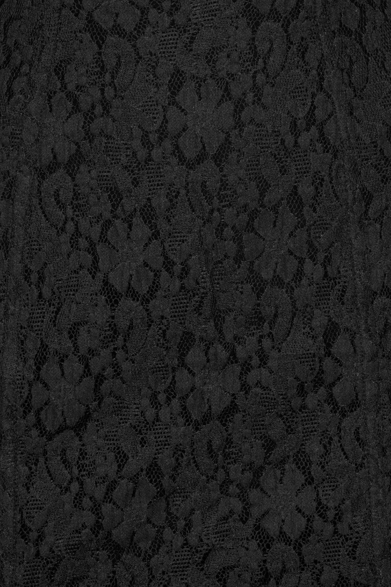 Lace Mini LS Dress - Svart