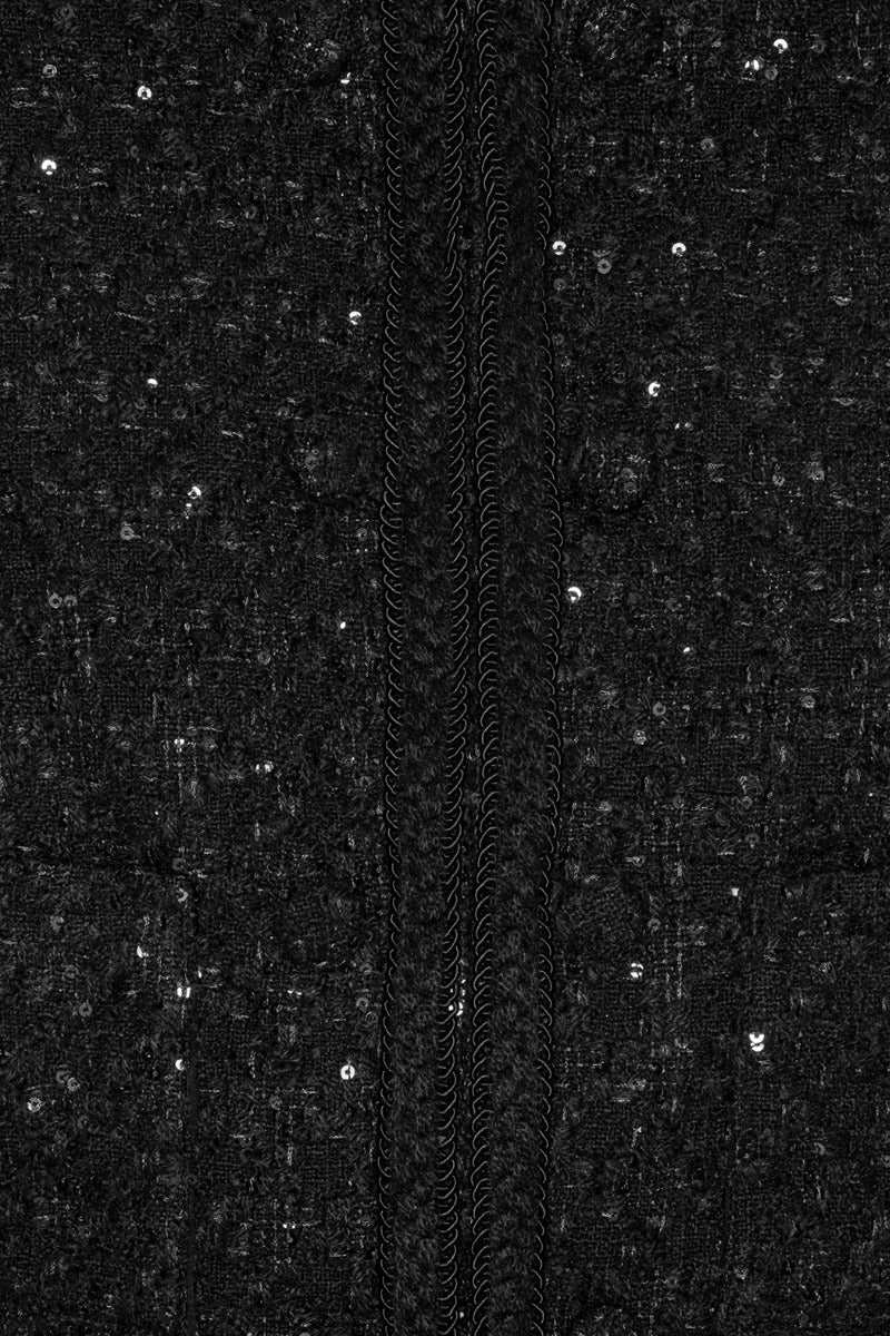 Boucle Crop Jacket - Black