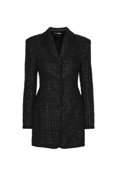 Boucle Blazer Dress - Black