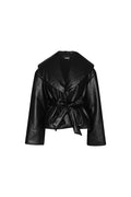 Belted Puffer Jacket - Svart