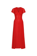 Maxi V-Neck Dress - Racing Red
